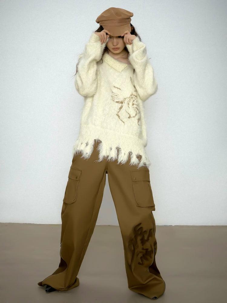 Style Core Aesthetics, New Style Trends - Off Shoulder Distressed Knit Sweater Style Core Aesthetics, New Style Trends - Off Shoulder Distressed Knit Sweater