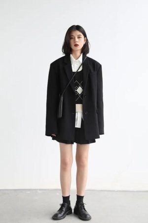 Style Core Aesthetics, New Style Trends - Office Style Wide Shoulder Classy Blazer