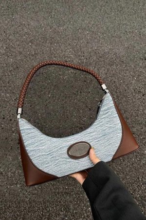 Style Core Aesthetics, New Style Trends - Oiae | Sac à épaule en denim Y2K