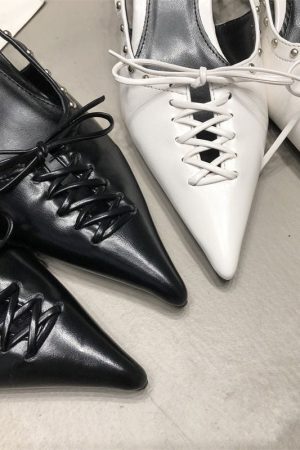 Style Core Aesthetics, New Style Trends - Old Money Aesthetic Lace Up Mules