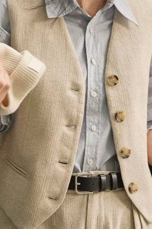 Style Core Aesthetics, New Style Trends - Old Money Aesthetic Linen Vest