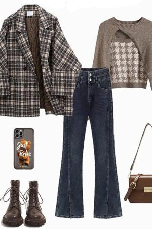 Style Core Aesthetics, New Style Trends - Old Money Plaid Jacket
