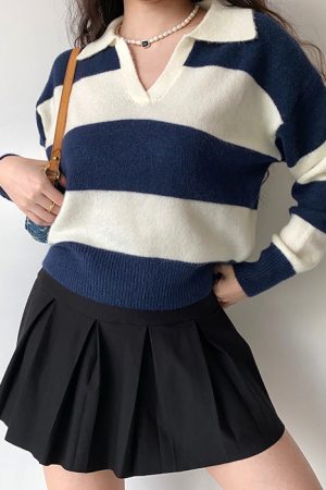 Style Core Aesthetics, New Style Trends - Old Money Striped Pullover