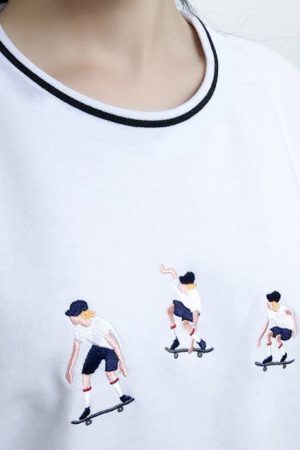 Style Core Aesthetics, New Style Trends - Ollie Embroidered T-Shirt