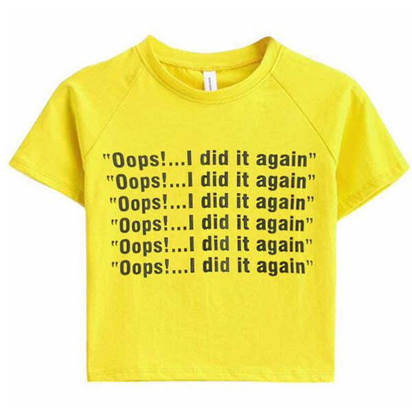 Style Core Aesthetics, New Style Trends - Oops!...I Did It Again Crop Tee