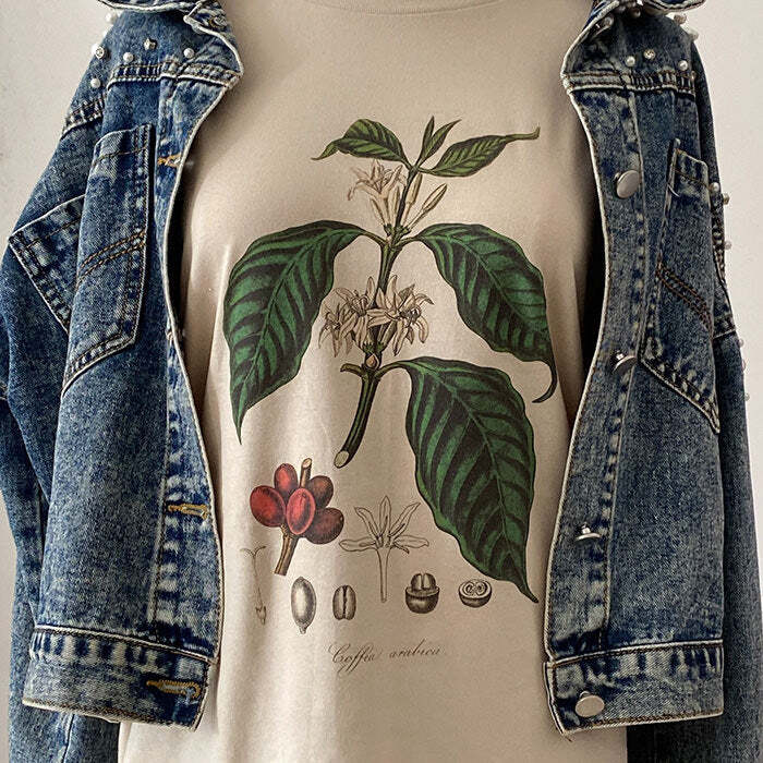 Style Core Aesthetics, New Style Trends - Oversized Botanical Tee Style Core Aesthetics, New Style Trends - Oversized Botanical Tee