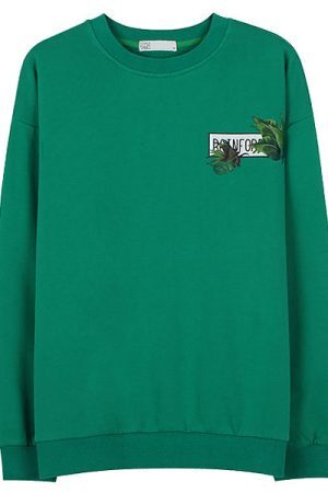 Style Core Aesthetics, New Style Trends - Palm Leaf Checker Sweatshirt