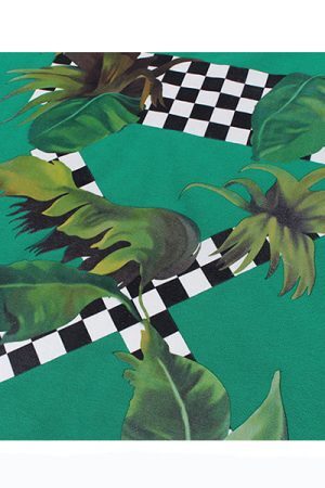 Style Core Aesthetics, New Style Trends - Palm Leaf Checker Sweatshirt