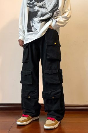 Style Core Aesthetics, New Style Trends - Pantalon Cargo Multi-poches  - Style Vintage Streetwear