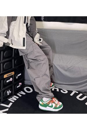 Style Core Aesthetics, New Style Trends - Pantalon Cargo Parachute Baggy Vintage Y2K