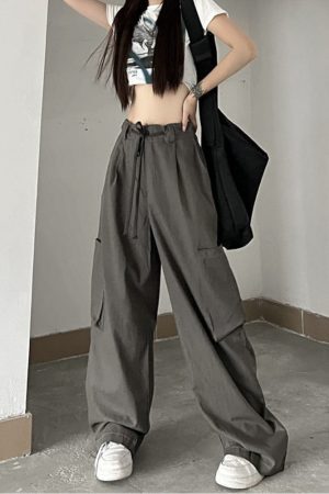 Style Core Aesthetics, New Style Trends - Pantalon Cargo Parachute Punk