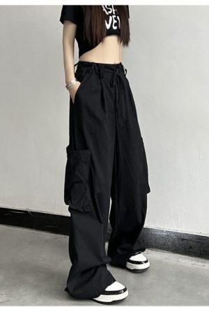 Style Core Aesthetics, New Style Trends - Pantalon Cargo Parachute Punk