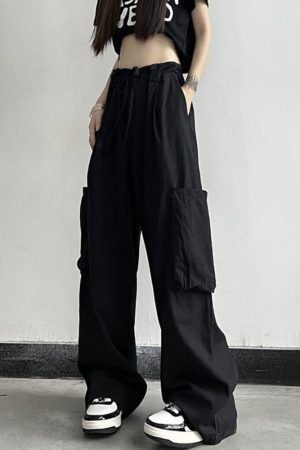Style Core Aesthetics, New Style Trends - Pantalon Cargo Parachute Punk