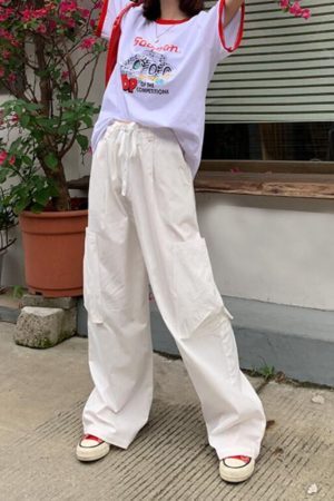 Style Core Aesthetics, New Style Trends - Pantalon Cargo Parachute Punk