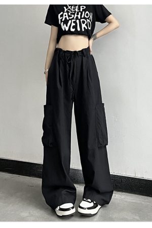 Style Core Aesthetics, New Style Trends - Pantalon Cargo Parachute Punk