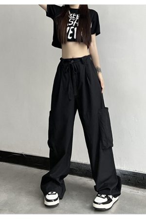 Style Core Aesthetics, New Style Trends - Pantalon Cargo Parachute Punk