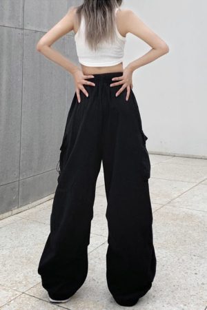 Style Core Aesthetics, New Style Trends - Pantalon Cargo Parachute Y2K