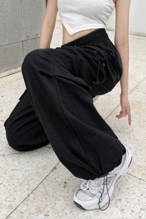 Style Core Aesthetics, New Style Trends - Pantalon Cargo Parachute Y2K