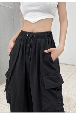 Style Core Aesthetics, New Style Trends - Pantalon Cargo Parachute Y2K