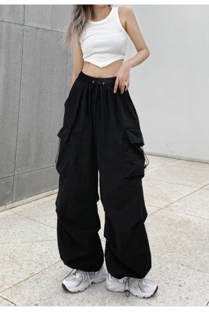 Style Core Aesthetics, New Style Trends - Pantalon Cargo Parachute Y2K
