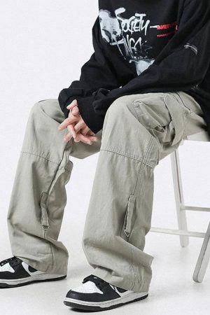 Style Core Aesthetics, New Style Trends - Pantalon Cargo XXL Rétro Y2K