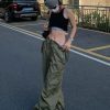 Style Core Aesthetics, New Style Trends - Pantalon Parachute Baggy à cordon de serrage Y2K