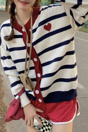 Style Core Aesthetics, New Style Trends - Paris Striped Cardigan