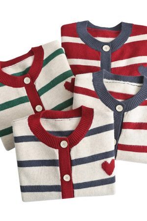 Style Core Aesthetics, New Style Trends - Paris Striped Cardigan