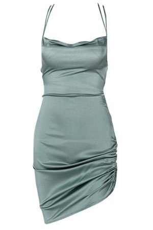 Style Core Aesthetics, New Style Trends - Parisian Lace Up Satin Dress