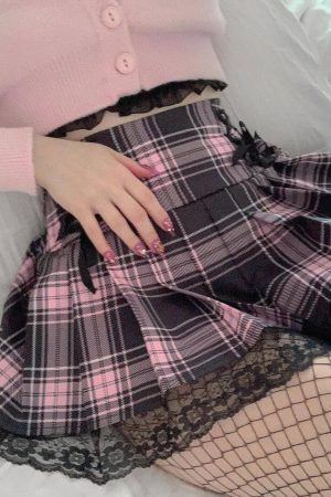 Style Core Aesthetics, New Style Trends - Pastel Goth Pleated Mini Skirt