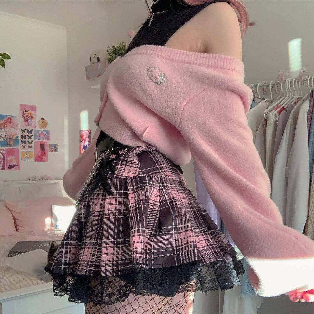 Style Core Aesthetics, New Style Trends - Pastel Goth Pleated Mini Skirt Style Core Aesthetics, New Style Trends - Pastel Goth Pleated Mini Skirt