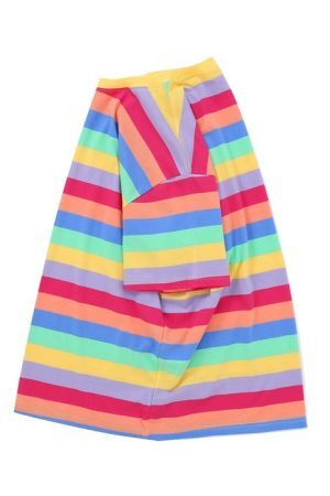 Style Core Aesthetics, New Style Trends - Pastel Oversized Stripe T-Shirt