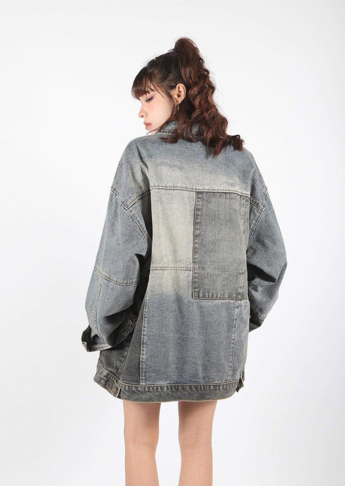 Style Core Aesthetics, New Style Trends - Patchwork Oversized Denim Jacket Style Core Aesthetics, New Style Trends - Patchwork Oversized Denim Jacket