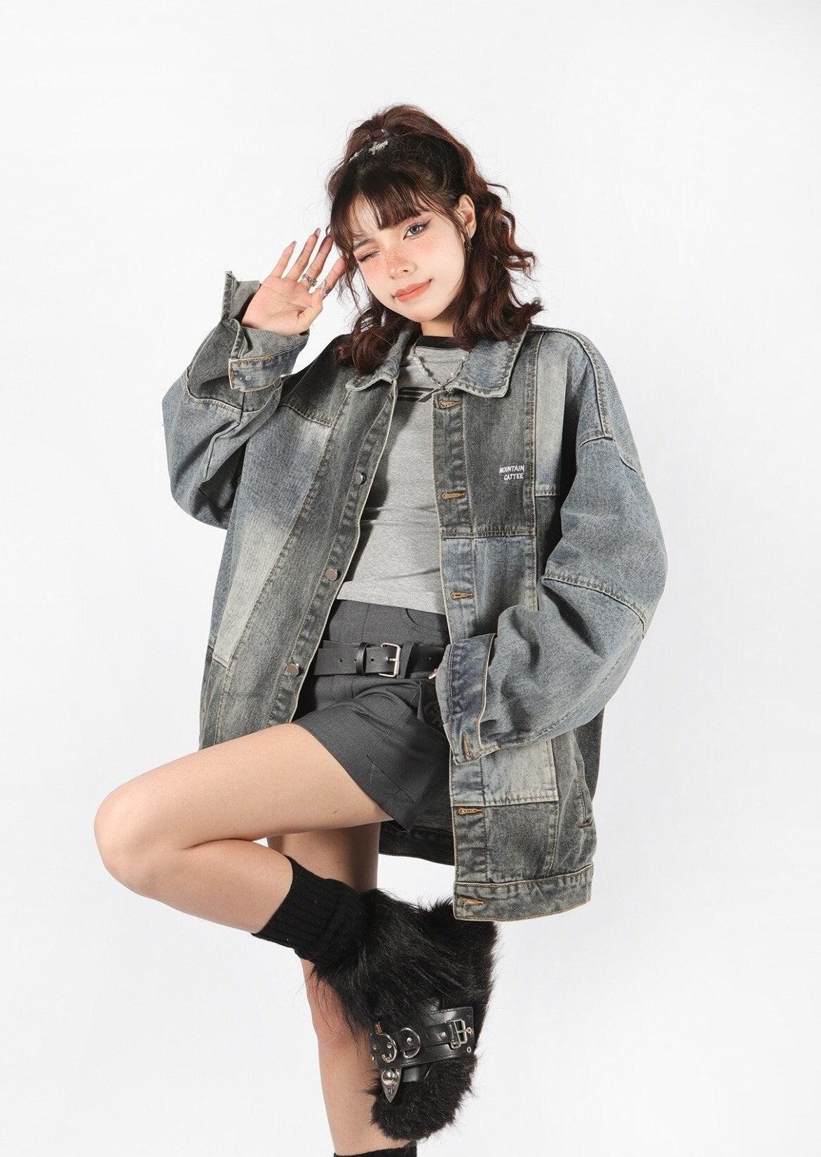 Style Core Aesthetics, New Style Trends - Patchwork Oversized Denim Jacket Style Core Aesthetics, New Style Trends - Patchwork Oversized Denim Jacket