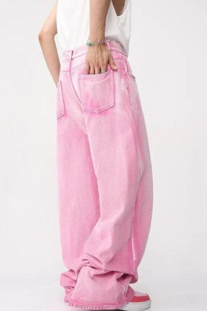 Style Core Aesthetics, New Style Trends - Pink Denim Jacket & Pants Two Piece Set
