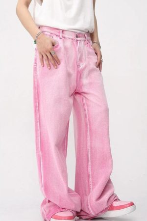 Style Core Aesthetics, New Style Trends - Pink Denim Jacket & Pants Two Piece Set