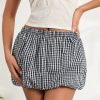 Style Core Aesthetics, New Style Trends - Plaid Bubble Mini Skirt