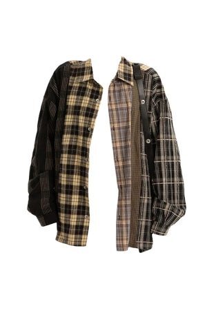 Style Core Aesthetics, New Style Trends - Plaid Oversized Shirt