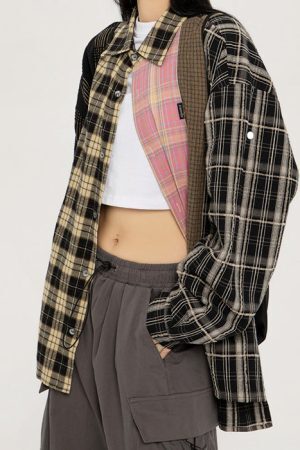 Style Core Aesthetics, New Style Trends - Plaid Oversized Shirt