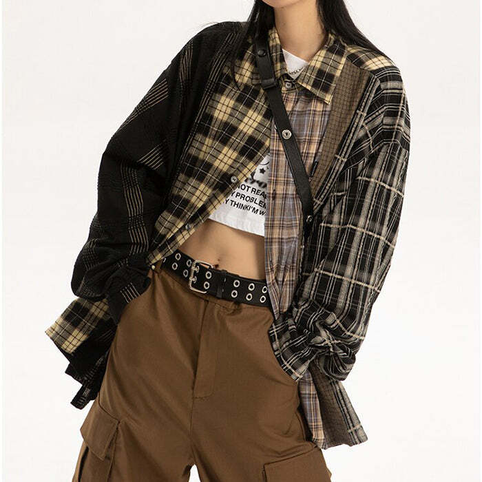 Style Core Aesthetics, New Style Trends - Plaid Oversized Shirt