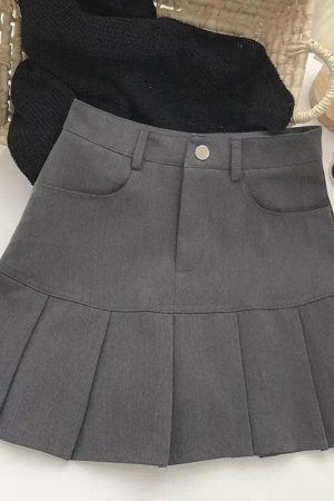 Style Core Aesthetics, New Style Trends - Pleated College Mini Skirt