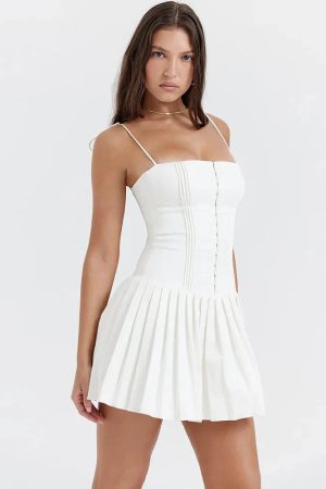 Style Core Aesthetics, New Style Trends - Pleated Corset Mini Dress