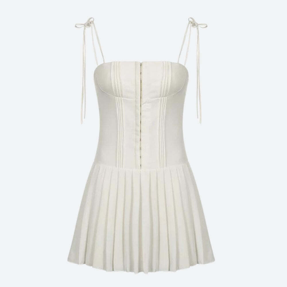 Style Core Aesthetics, New Style Trends - Pleated Corset Mini Dress Style Core Aesthetics, New Style Trends - Pleated Corset Mini Dress