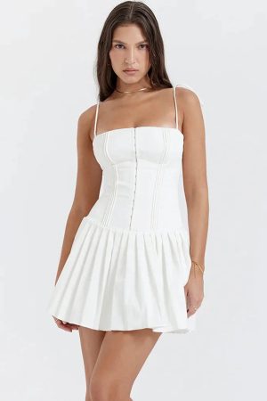 Style Core Aesthetics, New Style Trends - Pleated Corset Mini Dress