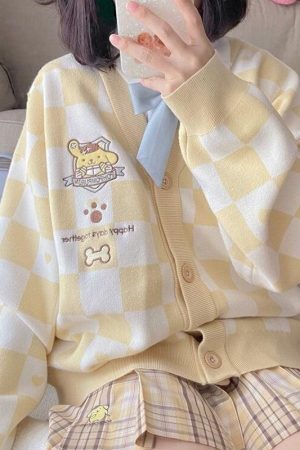 Style Core Aesthetics, New Style Trends - Pompurin Buttoned Yellow Cardigan