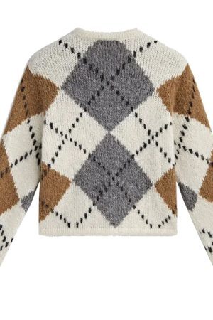 Style Core Aesthetics, New Style Trends - Preppy Aesthetic Argyle Cardigan