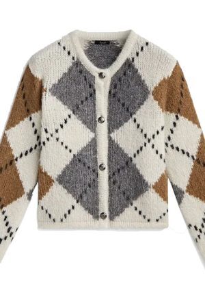 Style Core Aesthetics, New Style Trends - Preppy Aesthetic Argyle Cardigan