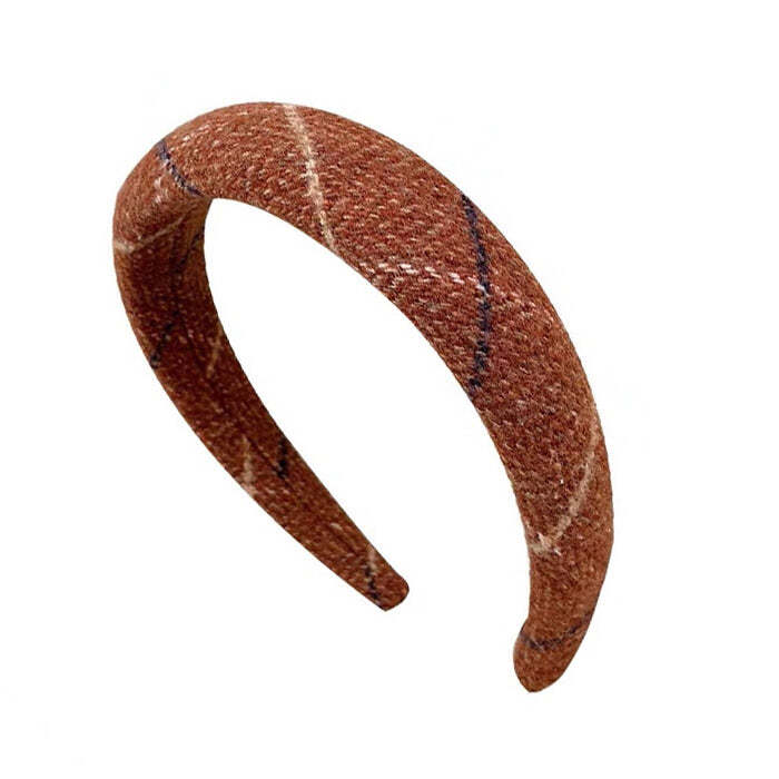 Style Core Aesthetics, New Style Trends - Preppy Aesthetic Plaid Headband