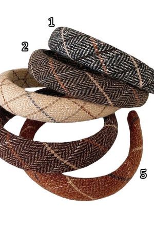 Style Core Aesthetics, New Style Trends - Preppy Aesthetic Plaid Headband