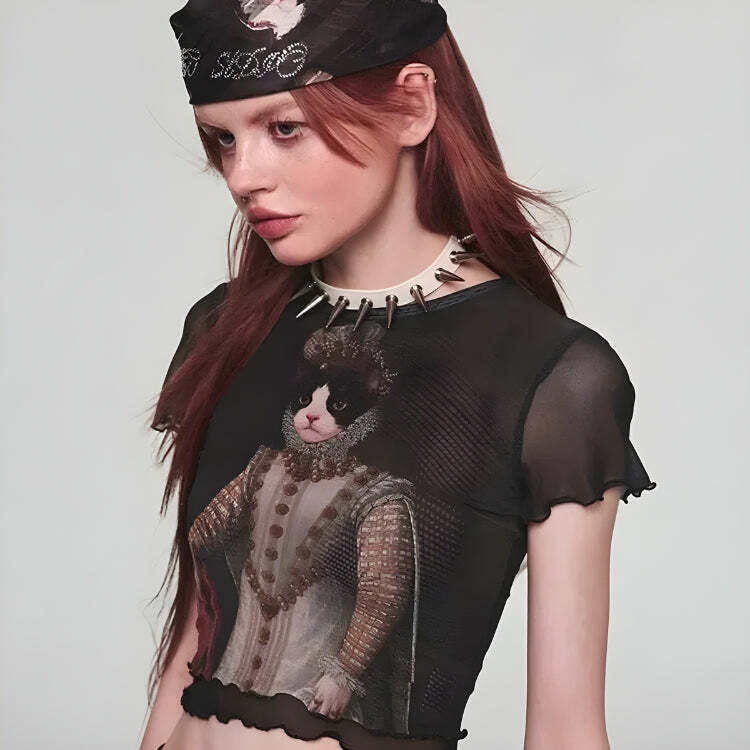 Style Core Aesthetics, New Style Trends - Princess Cat Crop Top